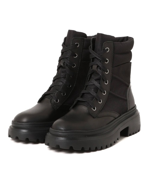 PUPE（プーペ）の「PUPE/プーペ レースアップブーツ【1100】（ブーツ・レディース・ベージュ/ブラック・39/36/38/35/37）」の2枚目の写真