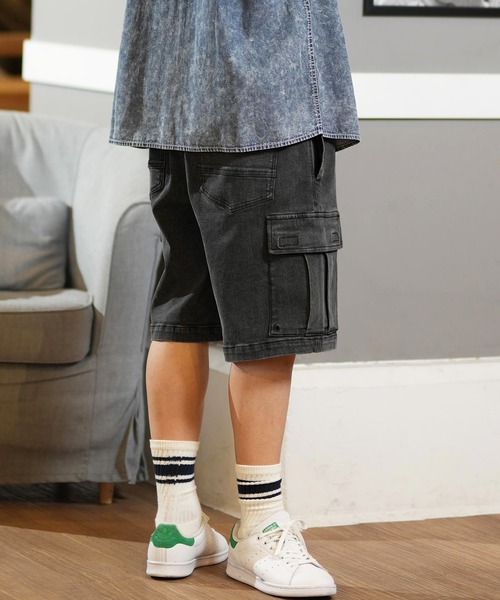 DC(ディーシー)の「DC/ディーシー ワイドカーゴショーツ/ハーフパンツ デニム DWS251078(その他パンツ・メンズ・ライトインディゴブルー/ライトブラック/カーキ/ブラック・L/M/XL)」の14枚目の写真