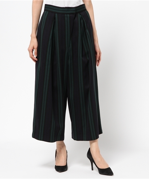 robbem（ロベム）の「【robbem】ストライプガウチョパンツ（その他パンツ・レディース・グリーン/グレー・38）」の2枚目の写真