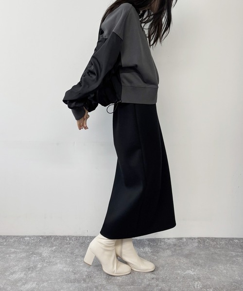 NICOLE white（ニコルホワイト）の「異素材使い裏起毛プルオーバー（Tシャツ/カットソー・レディース・グレー/ホワイト/チャコール・FREE）」の19枚目の写真