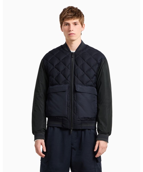 ARMANI EXCHANGE(アルマーニエクスチェンジ)の「【A|X アルマーニ エクスチェンジ】キルティングボンバージャケット(ブルゾン・メンズ・ネイビー・X-SMALL/X-LARGE/SMALL/MEDIUM/LARGE)」の6枚目の写真