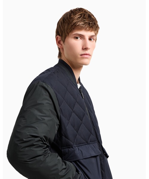 ARMANI EXCHANGE（アルマーニエクスチェンジ）の「【A|X アルマーニ エクスチェンジ】キルティングボンバージャケット（ブルゾン・メンズ・ネイビー・X-SMALL/X-LARGE/SMALL/MEDIUM/LARGE）」の7枚目の写真