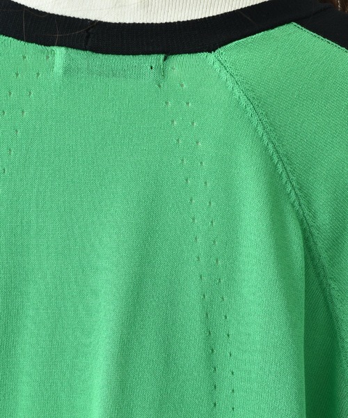 INTERPLANET（インタープラネット）の「【ＵＶ加工・ウォッシャブル】バイカラーＶネックカーディガン（カーディガン/ボレロ・レディース・ブルー/ブラック・FREE）」の10枚目の写真