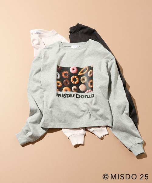 新品 LEPSIM Mister Donut レプシィム　ミスド ロンT セール】【Mister Donut×LEPSIM】フォトロンT 286029（Tシャツ