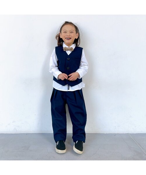 BREEZE（ブリーズ）の「【セットアップ可】フォーマルベスト（スーツベスト・キッズ・ネイビー/グレー・130/120/110/100/90）」の16枚目の写真