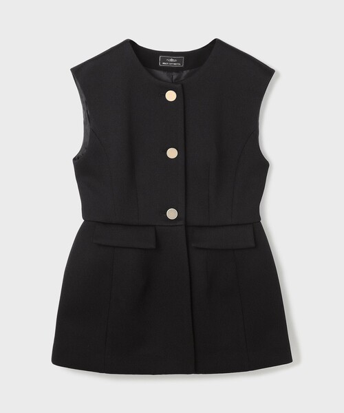 GRACE CONTINENTAL(グレースコンチネンタル)の「ダンボールニットジレジャケット(ノーカラージャケット・レディース・ブラック/キナリ・38/36)」の14枚目の写真