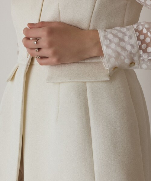 GRACE CONTINENTAL(グレースコンチネンタル)の「ダンボールニットジレジャケット(ノーカラージャケット・レディース・ブラック/キナリ・38/36)」の22枚目の写真