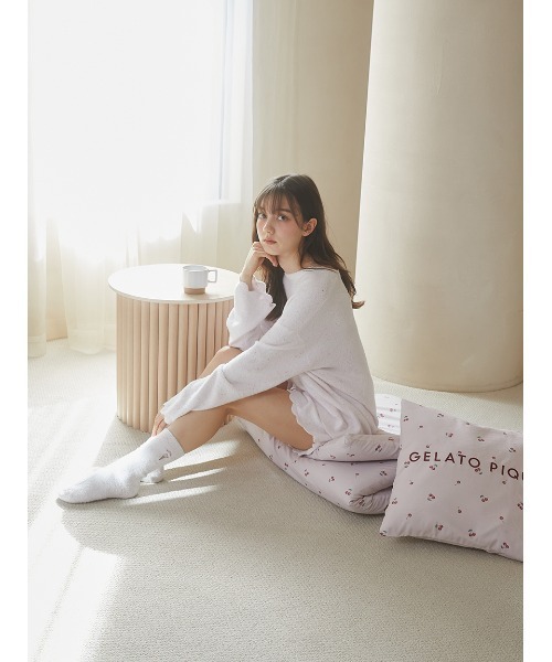 gelato pique Sleep（ジェラートピケスリープ）の「【Sleep】バリエーションプリントクッションカバー（クッション/クッションカバー・レディース・ブルー/アイボリー/ピンク・FREE）」の6枚目の写真