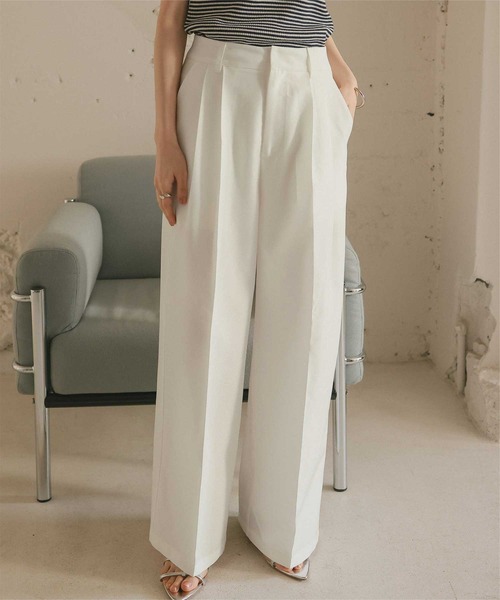 titivate（ティティベイト）の「リネンライクツータックワイドパンツ（その他パンツ・レディース・サンドベージュ/ホワイト/ライトベージュ/ブラウン系その他・SP/S/M/MT/L）」の22枚目の写真