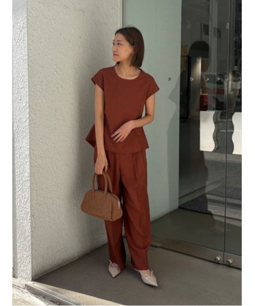 titivate（ティティベイト）の「リネンライクツータックワイドパンツ（その他パンツ・レディース・サンドベージュ/ホワイト/ライトベージュ/ブラウン系その他・SP/S/M/MT/L）」の11枚目の写真