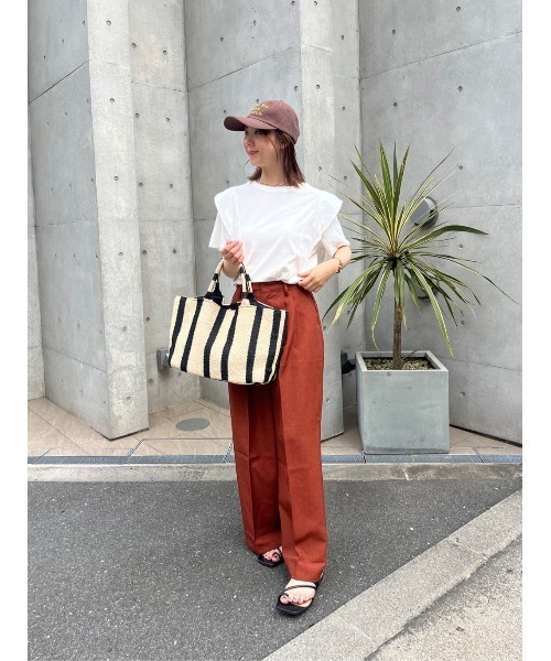 titivate（ティティベイト）の「リネンライクツータックワイドパンツ（その他パンツ・レディース・サンドベージュ/ホワイト/ライトベージュ/ブラウン系その他・SP/S/M/MT/L）」の12枚目の写真