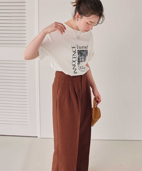 titivate(ティティベイト)の「リネンライクツータックワイドパンツ(その他パンツ・レディース・サンドベージュ/ホワイト/ライトベージュ/ブラウン系その他・SP/S/M/MT/L)」の17枚目の写真
