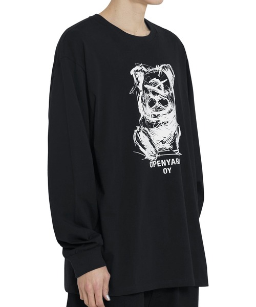 OY（オーワイ）の「『OY/オーワイ』 SKETCH ODOLLY L/S TEE/スケッチオードリー長袖カットソー（Tシャツ/カットソー・レディース・ブラック/ホワイト・XL/M）」の4枚目の写真
