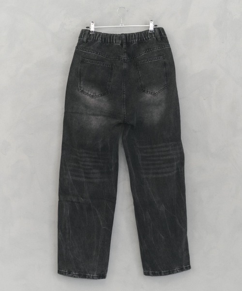 Vintage wash side cut curve denim pants / ビンテージウォッシュサイドカットカーブデニムパンツ（デニムパンツ）｜Shoowtime（ショウタイム）