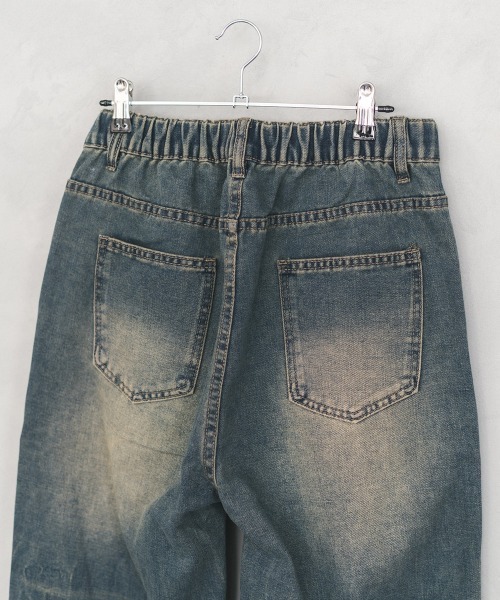 Vintage wash side cut curve denim pants / ビンテージウォッシュサイドカットカーブデニムパンツ（デニムパンツ）｜Shoowtime（ショウタイム）
