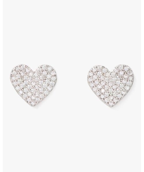 【セール】ユアーズ トゥルーリィ パヴェ ハート スタッズ（ピアス（両耳用））｜kate spade new york（ケイトスペード ニューヨーク）