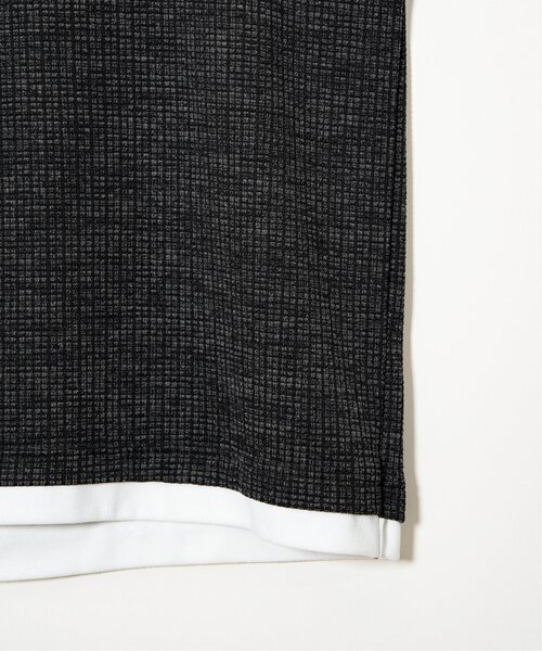 ikka(イッカ)の「ビッグワッフルフェイクベストロンT(Tシャツ/カットソー・メンズ・ネイビー/ライム/ブラック/ベージュ・M/XL/L/S)」の16枚目の写真
