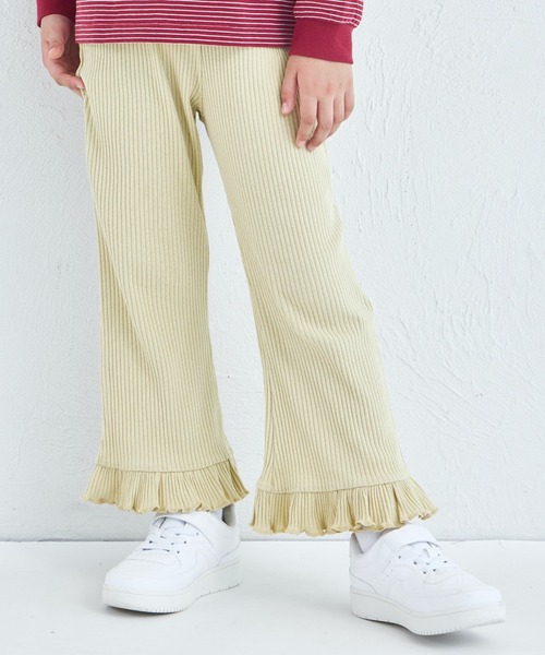 pairmanon（ペアマノン）の「【リブコットン100】ガールズ テレコ 裾フレアパンツ（その他パンツ・キッズ・ブラック/ブラック系その他2/ブラウン/ホワイト系その他/ベージュ/ブラック系その他/ベージュ系その他/ホワイト系その他3/ホワイト系その他2/ブラウン系その他/ピンク系その他/ホワイト系その他4・100/110/140/90/130/150/120）」の11枚目の写真