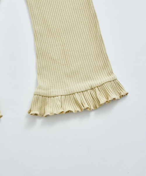 pairmanon（ペアマノン）の「【リブコットン100】ガールズ テレコ 裾フレアパンツ（その他パンツ・キッズ・ブラック/ブラック系その他2/ブラウン/ホワイト系その他/ベージュ/ブラック系その他/ベージュ系その他/ホワイト系その他3/ホワイト系その他2/ブラウン系その他/ピンク系その他/ホワイト系その他4・100/110/140/90/130/150/120）」の19枚目の写真