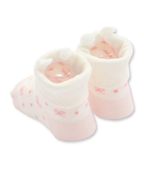 SLAP SLIP BABY（スラップスリップベビー）の「【お揃い】クマウサギひよこクルマモチーフソックスベビー(9~12cm)（ベビーシューズ/ベビーソックス・キッズ・オフホワイト/レッド/ベージュ/イエロー・FREE）」の6枚目の写真