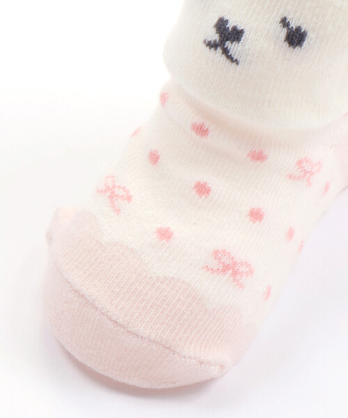 SLAP SLIP BABY（スラップスリップベビー）の「【お揃い】クマウサギひよこクルマモチーフソックスベビー(9~12cm)（ベビーシューズ/ベビーソックス・キッズ・オフホワイト/レッド/ベージュ/イエロー・FREE）」の8枚目の写真