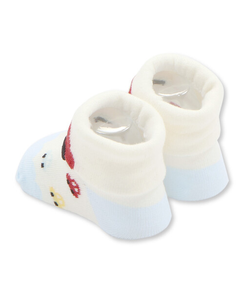 SLAP SLIP BABY（スラップスリップベビー）の「【お揃い】クマウサギひよこクルマモチーフソックスベビー(9~12cm)（ベビーシューズ/ベビーソックス・キッズ・オフホワイト/レッド/ベージュ/イエロー・FREE）」の12枚目の写真