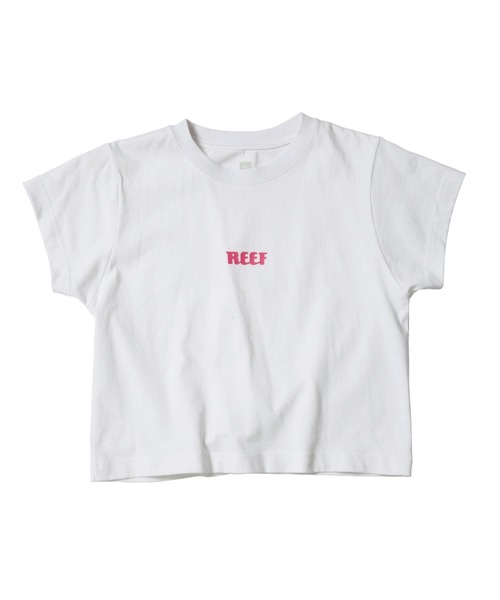 REEF(リーフ)の「【REEF】 HERITAGE LOGO S/S TEE(Tシャツ/カットソー・レディース・コーラル/ホワイト/ブルー・SMALL/MEDIUM/LARGE)」の1枚目の写真