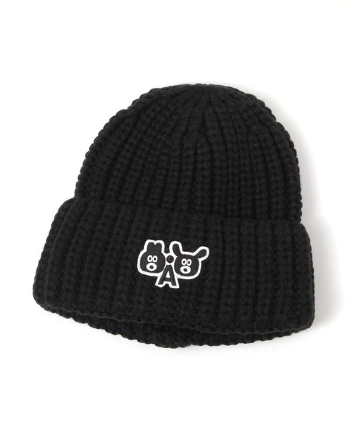 ALAND（エーランド）の「【UNISEX】Romane×ALAND／ビーニー（ニットキャップ/ビーニー・レディース・レッド/アイボリー/ブラック・FREE）」の2枚目の写真