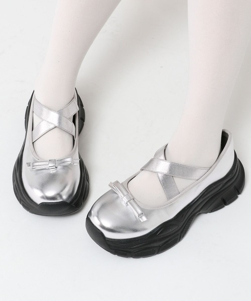 3.3 Field Trip （3.3フィールドトリップ）の「3.3 Field Trip／リボアツゾコシューズ2（パンプス・レディース・ブラック/シルバー・LARGE/MEDIUM）」の2枚目の写真