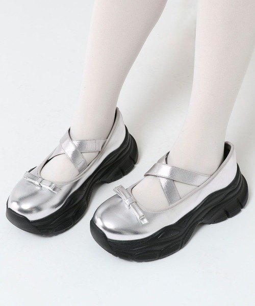 3.3 Field Trip （3.3フィールドトリップ）の「3.3 Field Trip／リボアツゾコシューズ2（パンプス・レディース・ブラック/シルバー・LARGE/MEDIUM）」の12枚目の写真