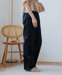 flower | リボンバギーパンツ(デニムパンツ)