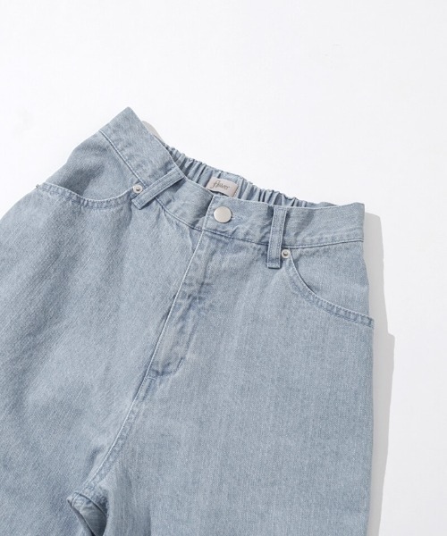 flower リボンバギーパンツ　デニムパンツ 10%OFF】ribbon buggy pants～ﾘﾎﾞﾝﾊﾞｷﾞｰﾊﾟﾝﾂ | flower／フラワー