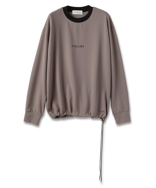 【CULLNI】(クルニ) 長袖カットソー セール】CULLNI Logo Embroidery Drawstring Ponte Rome
