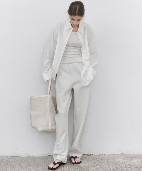 tageechita（タジチタ）の「【tageechita】2WAY リネン混シャツ（シャツ/ブラウス・レディース・ライトグレー/ネイビー/オフホワイト・S/M/L）」の4枚目の写真