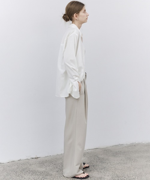 tageechita（タジチタ）の「【tageechita】2WAY リネン混シャツ（シャツ/ブラウス・レディース・ライトグレー/ネイビー/オフホワイト・S/M/L）」の15枚目の写真