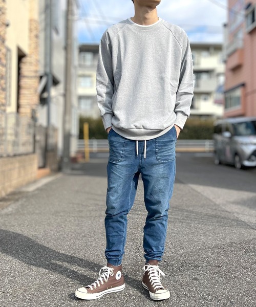 BEATJIVE(ビートジャイブ)の「カットデニムジョガーパンツ スリム スキニーパンツ ストレッチ イージーパンツ メンズ ヴィンテージ加工(デニムパンツ・メンズ・ブルー/ネイビー/インディゴブルー/ライトブラック/ブラック・2/3/1)」の13枚目の写真