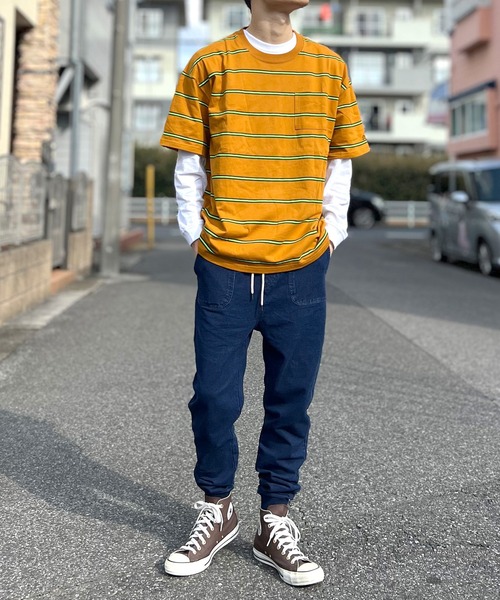 BEATJIVE(ビートジャイブ)の「カットデニムジョガーパンツ スリム スキニーパンツ ストレッチ イージーパンツ メンズ ヴィンテージ加工(デニムパンツ・メンズ・ブルー/ネイビー/インディゴブルー/ライトブラック/ブラック・2/3/1)」の17枚目の写真