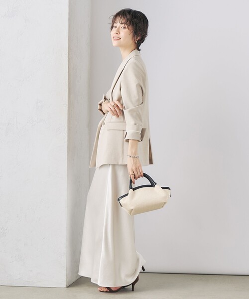 NOLLEY’S(ノーリーズ)の「◇【WEB限定】デザインサテンバイアスタイトスカート(スカート・レディース・ブラック/アイボリー・38/36)」の11枚目の写真