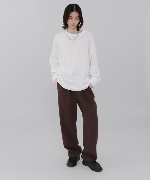 WEGO（ウィゴー）の「WEGO/TRイージーストレートパンツ（スラックス・メンズ・ダークグレー/ブラック/ライトベージュ/ブラウン・SMALL/LARGE/MEDIUM）」の5枚目の写真