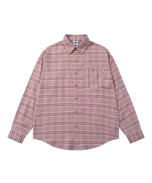 HOOK(フック)の「HOOK -original- マルチチェック柄オーバーシャツ(シャツ/ブラウス・メンズ・ベージュ/グリーン/ピンク・MEDIUM/LARGE/X-LARGE)」の9枚目の写真