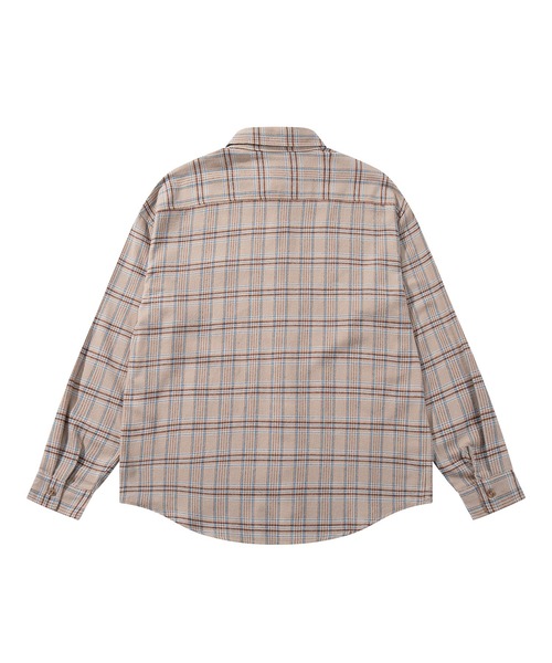 HOOK(フック)の「HOOK -original- マルチチェック柄オーバーシャツ(シャツ/ブラウス・メンズ・ベージュ/グリーン/ピンク・MEDIUM/LARGE/X-LARGE)」の6枚目の写真