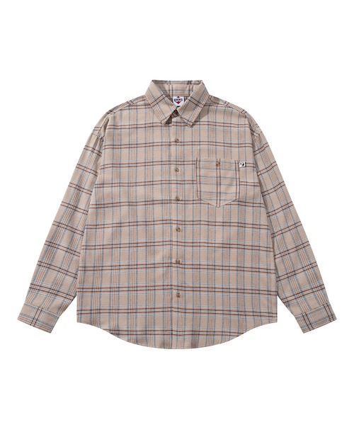 HOOK(フック)の「HOOK -original- マルチチェック柄オーバーシャツ(シャツ/ブラウス・メンズ・ベージュ/グリーン/ピンク・MEDIUM/LARGE/X-LARGE)」の5枚目の写真