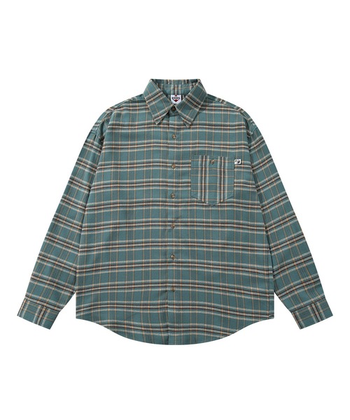 HOOK(フック)の「HOOK -original- マルチチェック柄オーバーシャツ(シャツ/ブラウス・メンズ・ベージュ/グリーン/ピンク・MEDIUM/LARGE/X-LARGE)」の7枚目の写真