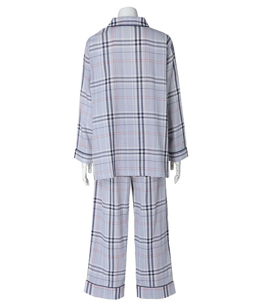 KID BLUE（キッドブルー）の「キッドブルー -Ｗガーゼラインチェック -長袖パジャマ -KUBK509 -kidblue（ルームウェア/パジャマ・レディース・ネイビー/グリーン/ピンク・unisex M/unisex L/unisex XL）」の17枚目の写真