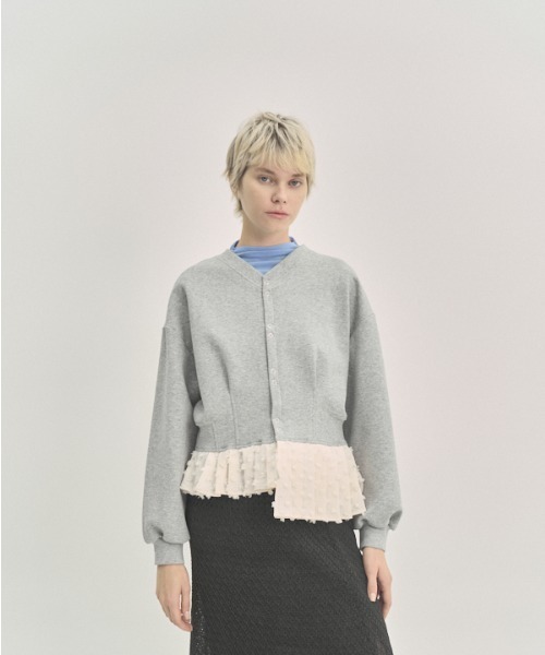 Muel Chic(ミュエルシック)の「Fond 2way CS フォンド2way カットソー(カーディガン/ボレロ・レディース・ブラック/グレー×ホワイト/オフホワイト・FREE)」の20枚目の写真