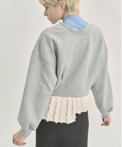 Muel Chic(ミュエルシック)の「Fond 2way CS フォンド2way カットソー(カーディガン/ボレロ・レディース・ブラック/グレー×ホワイト/オフホワイト・FREE)」の19枚目の写真