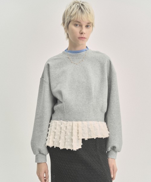 Muel Chic(ミュエルシック)の「Fond 2way CS フォンド2way カットソー(カーディガン/ボレロ・レディース・ブラック/グレー×ホワイト/オフホワイト・FREE)」の18枚目の写真