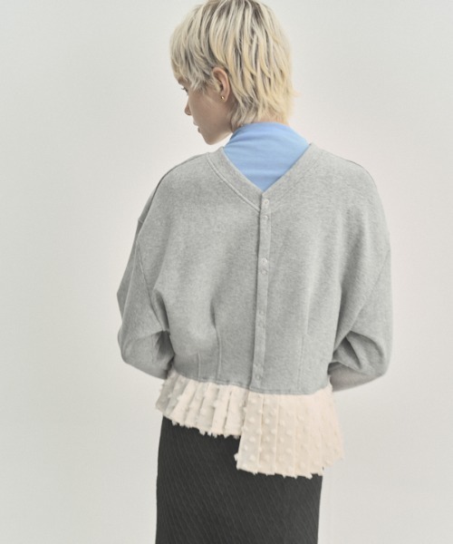 Muel Chic(ミュエルシック)の「Fond 2way CS フォンド2way カットソー(カーディガン/ボレロ・レディース・ブラック/グレー×ホワイト/オフホワイト・FREE)」の17枚目の写真