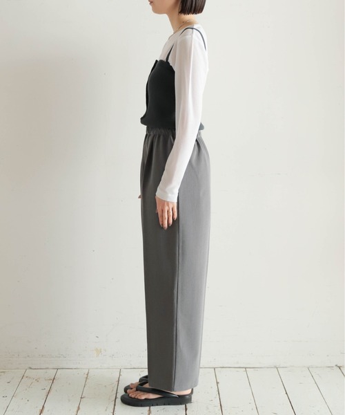 NOMBRE IMPAIR（ノンブルアンペール）の「ニットベアコンビ　2WAYパンツ（サロペット/オーバーオール・レディース・ブラウン/グレー・FREE）」の15枚目の写真