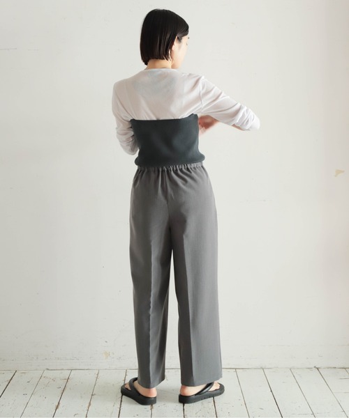 NOMBRE IMPAIR（ノンブルアンペール）の「ニットベアコンビ　2WAYパンツ（サロペット/オーバーオール・レディース・ブラウン/グレー・FREE）」の7枚目の写真